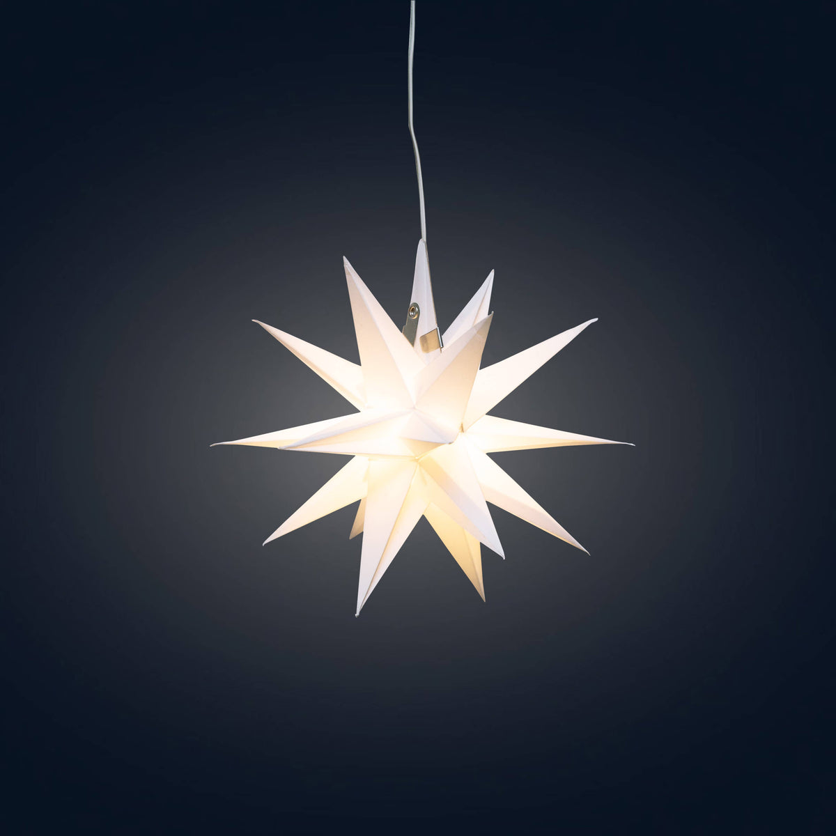 Moravian Mini Star ~ 7 inch, White Paper Star Lantern Light