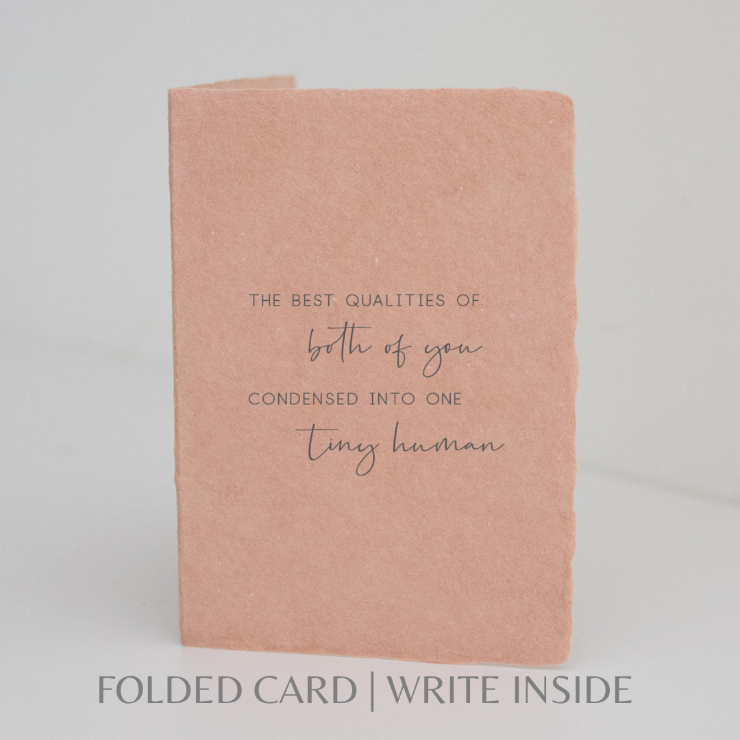 Best qualities of you both | Baby Greeting Card