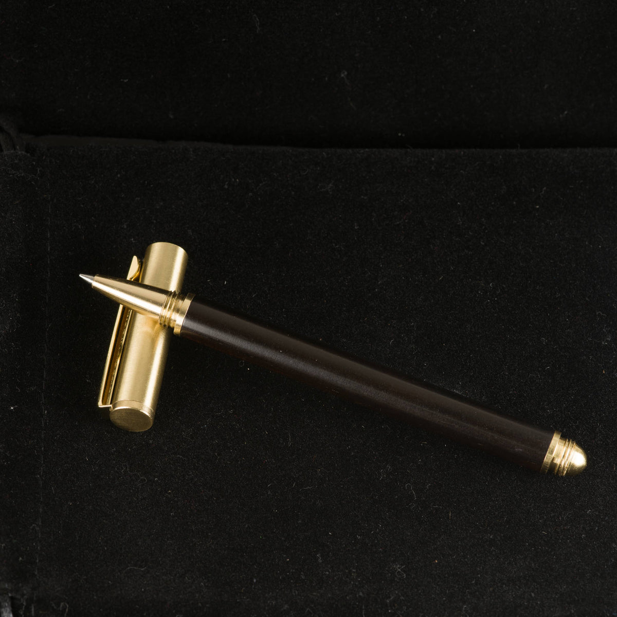 Wood Gel Pen - Gel pen with wood and brushed brass accents