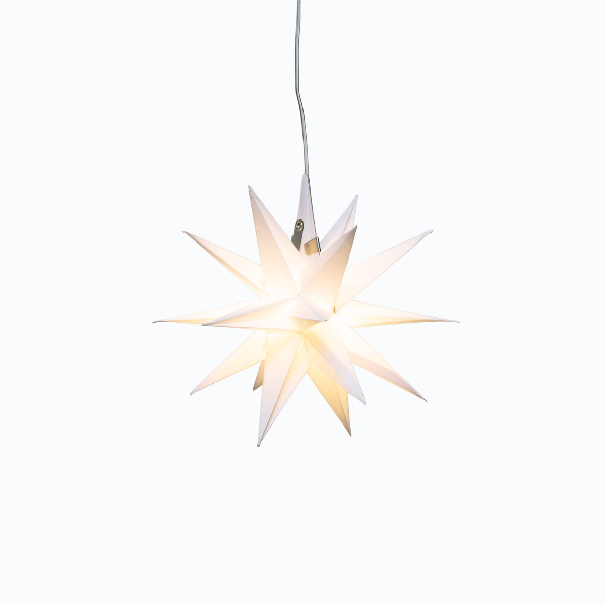 Moravian Mini Star ~ 7 inch, White Paper Star Lantern Light