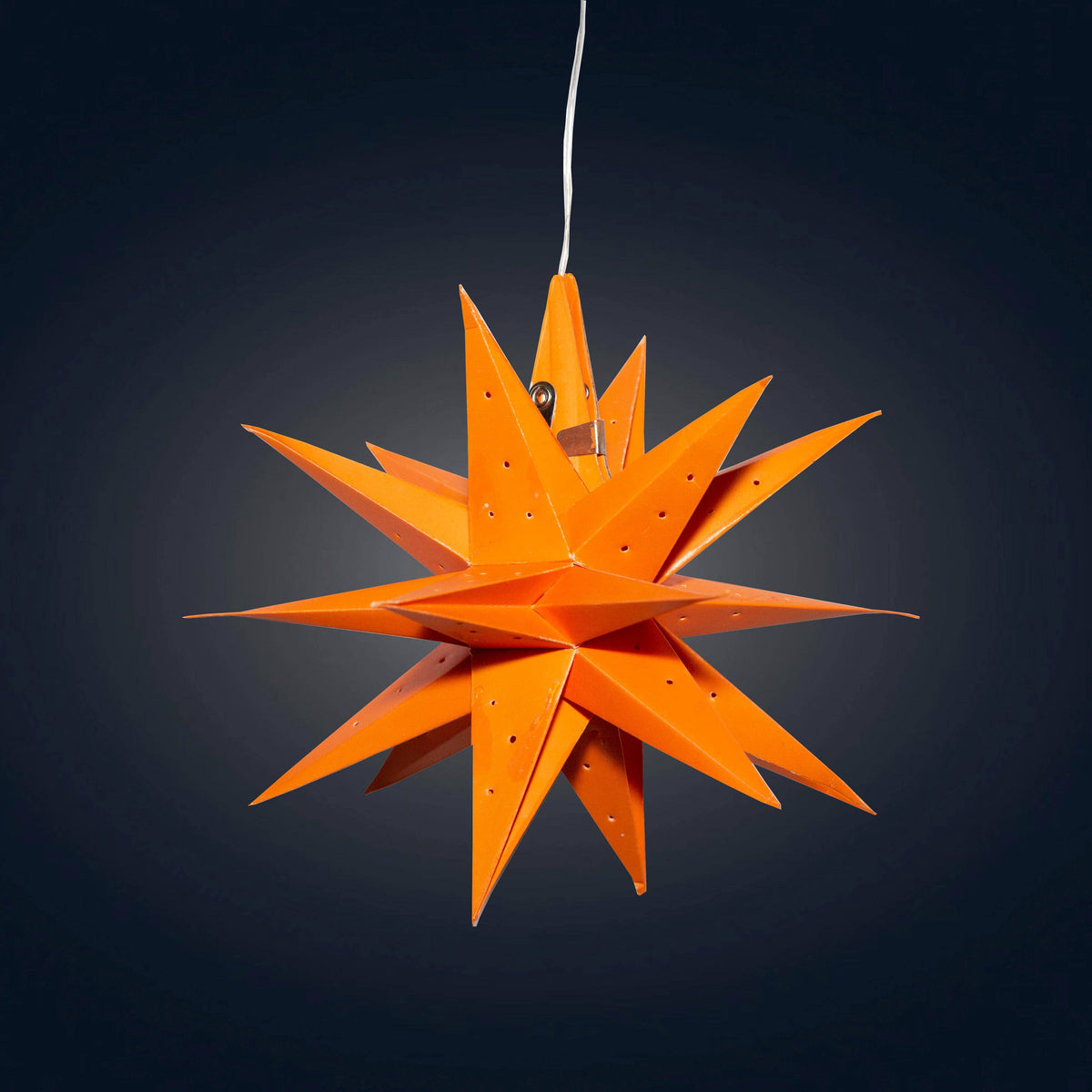 Moravian Mini Star 7&quot; Orange - Needle Punch