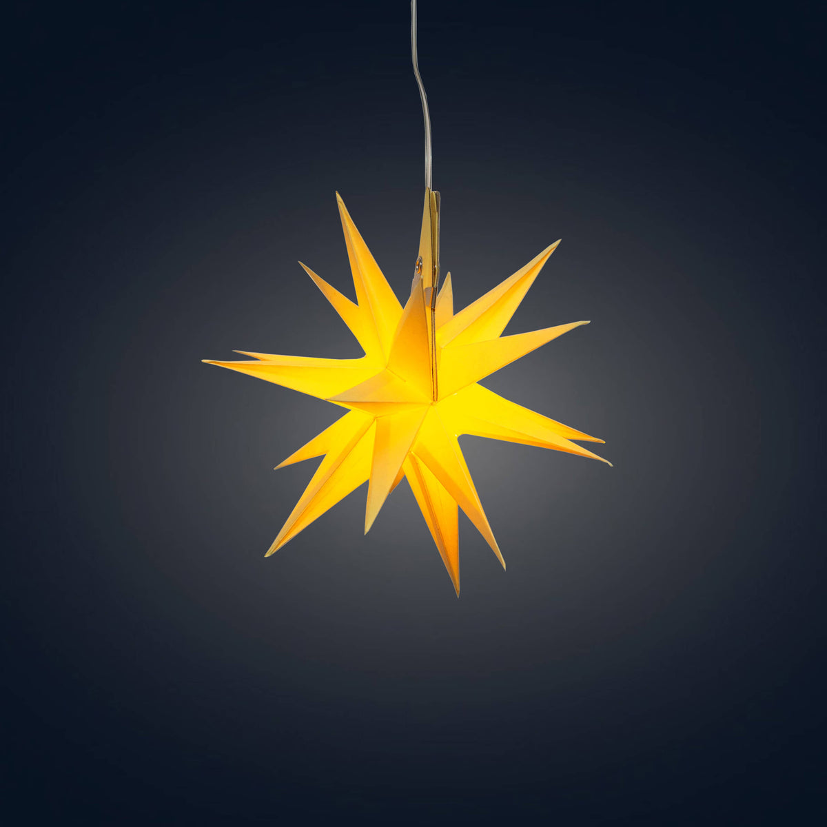 Moravian Mini Star ~ 7 inch, Yellow Paper Star Lantern Light