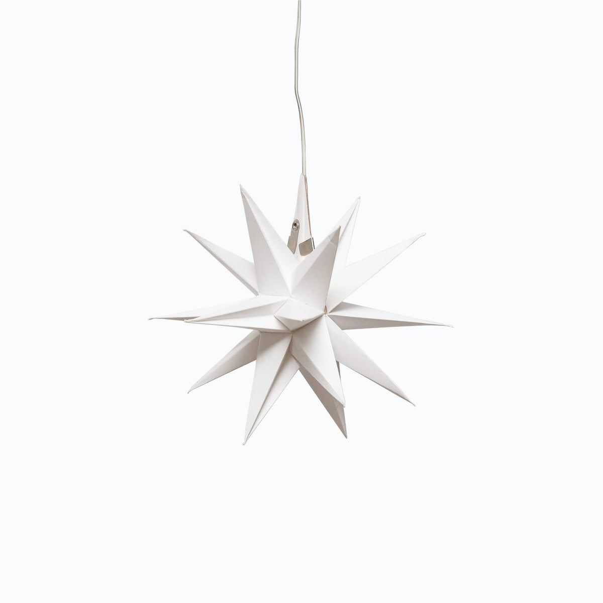 Moravian Mini Star ~ 7 inch, White Paper Star Lantern Light