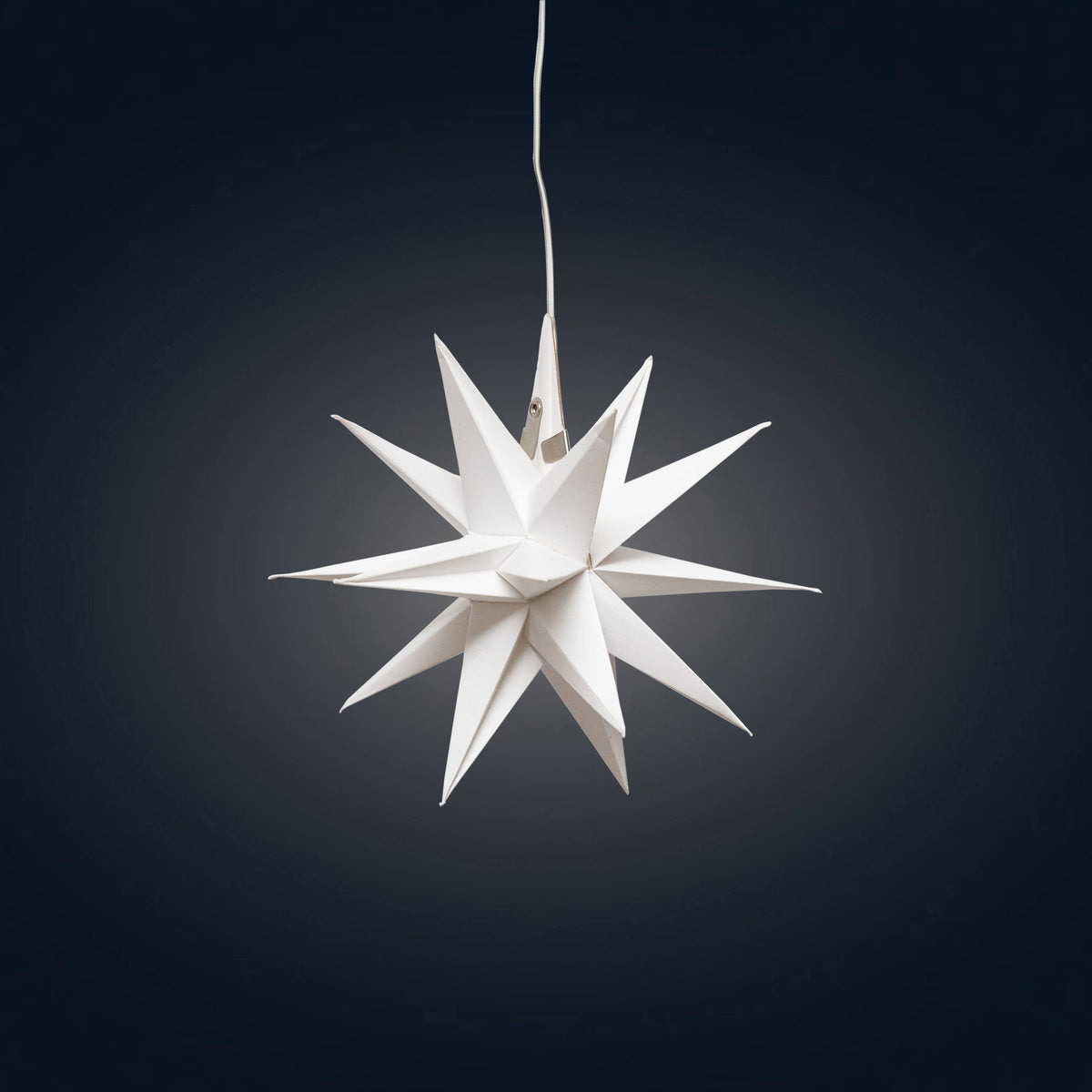 Moravian Mini Star ~ 7 inch, White Paper Star Lantern Light