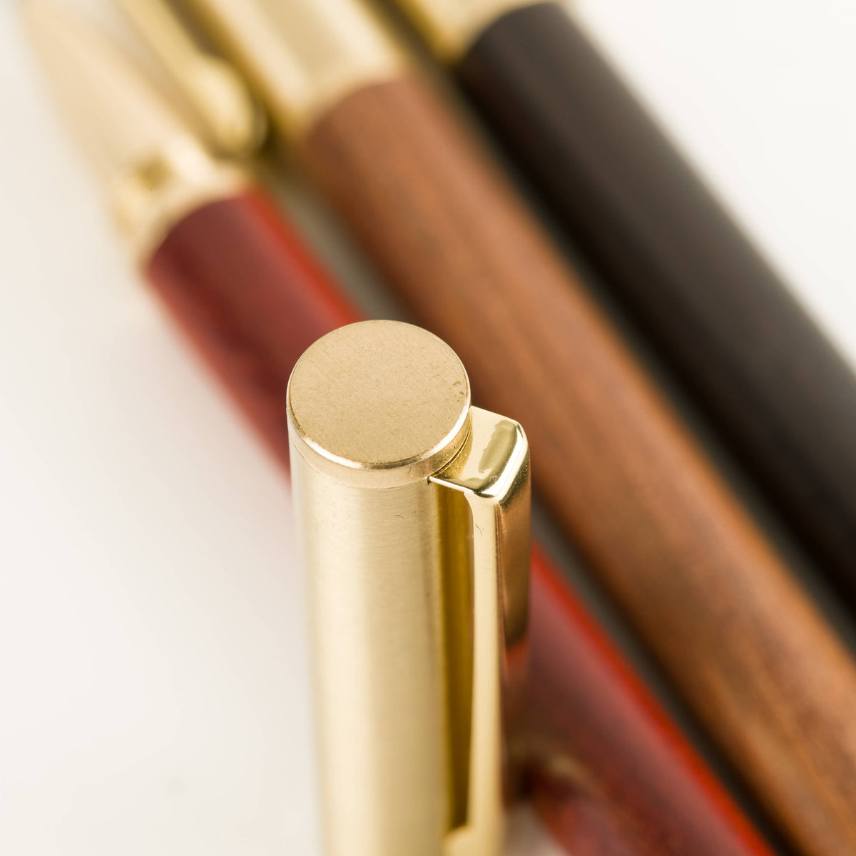 Wood Gel Pen - Gel pen with wood and brushed brass accents