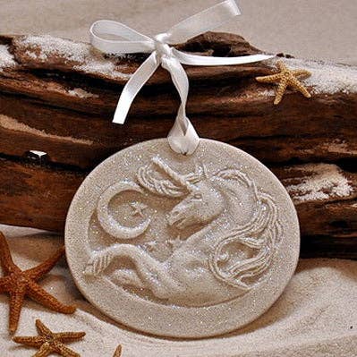 Unicorn Under the Moon Sand Ornament